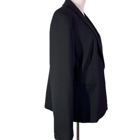 J. Crew Size 18 Parke Blazer Jacket Black Wool Lined - Picture 10 of 13